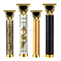 Tondeuse à cheveux professionnelle sans fil Dragon Vintage T9 0 mm, tondeuses électriques pour hommes, alimentation USB, coupe et rasage des poils du visage