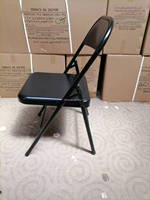 Chaise pliante robuste avec siège rembourré en option, chaise en acier portable de qualité supérieure pour événements et bureau