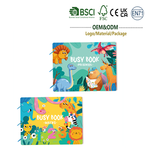 Livre d'activités Montessori pour enfants, jouets éducatifs, dossier d'activités sensorielles préscolaires, livre silencieux en feutre 3D avec autocollants - Product Image 1