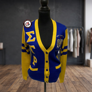 Sigma Gamma Rho Soror – Cardigan brodé en acrylique pour femmes | SGRho Sorority brodé pour dames, pull Cardigan personnalisé - Product Image 3