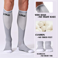 Chaussettes de compression personnalisées à étiquette privée, hauteur genou, 20-30 mmHg, fibre élastique, confortables, pour voyage