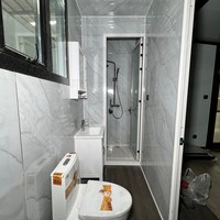 Maison préfabriquée extensible en conteneur de 20 pieds ou 40 pieds, villa avec salle de bain, maison mobile pliable et portable avec toit en pente