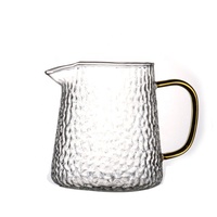 Carafe à thé en verre borosilicate martelé de style japonais avec infuseur, pichet à thé en verre épaissi pour la cérémonie du thé Kung Fu