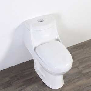 Modernes Einteiliges S-Trap P-Trap Sanitär-Keramik-<span class=keywords><strong>WC</strong></span> Runde Form Doppelspül-Funktion Verlängertes Becken Bodenstehendes <span class=keywords><strong>WC</strong></span> - Product Image 4