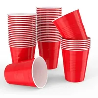 Gelas Pesta Plastik PP PS Sekali Pakai 9oz Warna-warni untuk Permainan Beer Pong, Minum, Perayaan Liburan & Acara Hiburan