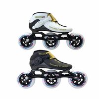 Patins à roulettes de vitesse en fibre de carbone pour enfants Golden For Professional, anti-basculement, pour entraînement à trois ou quatre roues