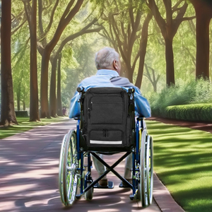 Fauteuil roulant thermique pliant multifonctionnel de grande capacité sac suspendu usine fournitures de thérapie de rééducation Oxford en plein air - Product Image 5