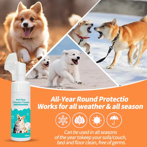 Schiuma Idratante per <span class=keywords><strong>la</strong></span> Pulizia delle Zampe degli Animali Domestici, 150ml Detergente Senz'Acqua per Zampe, Pulitore Profondo per Zampe Secche e Screpolate - Product Image 4