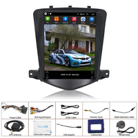 Autoradio android de 9.7 pouces, 4 + 64 go, 8 cœurs, lecteur dvd de voiture pour Chevrolet Cruze J300 2008-2012, style tesla, écran de navigation
