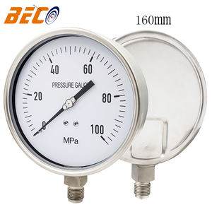 เครื่องวัดความดันสเตนเลสแบบเต็ม<span class=keywords><strong>70mpa</strong></span> 160มม. EN837-1เครื่องวัดความต้านทานแรงกระแทกแบบกันน้ำมัน - Product Image 6