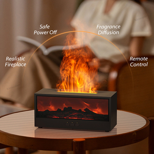 Aroma Essential <b>Oil</b> Fireplace <b>Diffuser</b> Colorful Flame <b>Diffuser</b> Bonfire Fireplace Humidifier with Remote Control for Home Office - Product Image 4