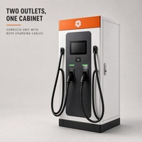 Station de recharge rapide DC pour véhicules électriques 60 kW à double borne pour parkings publics/commerciaux, compatible avec les marchés africains