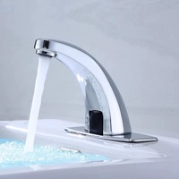 Robinet de lavabo intelligent à capteur infrarouge automatique, sans contact, en laiton, pour eau chaude et froide, économie d'eau, pour hôtels et espaces publics