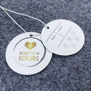 Miễn Phí Thiết Kế Tùy Chỉnh In Ấn Logo Vòng Giấy Treo Thẻ Nhãn Sang Trọng Đu <span class=keywords><strong>Tag</strong></span> Cho Quần Áo - Product Image 5