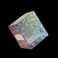 Boîte d'emballage carrée en PVC/PET écologique, effet laser, revêtement UV, lamination brillante, gaufrage, bijoux haut de gamme, soins de la peau, cadeau