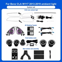 Éclairage ambiant LED pour voiture RGB 64 couleurs, lumière LED musicale pour voiture pour Mercedes-Benz Classe A W176 CLA C117 GLA X156