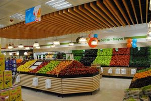 Gran supermercado frutería Diseño de Interiores tienda de comestibles personalizada decoración de interiores decoración moderna para tiendas minoristas - Product Image 3