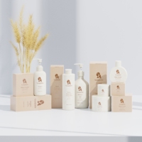 Bouteilles vides biodégradables en paille de blé de 50 ml à 500 ml pour cosmétiques, shampoings, lotions et sprays pour perruques