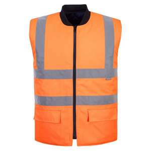 PORTWEST - S469ORRS Calentador de cuerpo naranja reversible de alta visibilidad-EAN 5036108167654 ROPA DE TRABAJO DE LA HI-VIS - Product Image 1