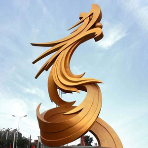 Escultura de Dragón Grande de Acero Inoxidable Pulido S019, Arte Metálico Moderno para Exteriores, para Plazas Comerciales y Entradas de Hoteles - Product Image 2