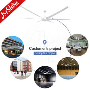 1stshine Estilo industrial Uso en gimnasio Ahorro de energía 100 pulgadas Motor de cobre CC blanco Ventilador de techo grande con luz - Product Image 5