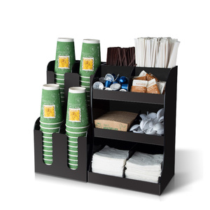 Organizador Multifuncional y Estante <span class=keywords><strong>de</strong></span> Almacenamiento para Pajitas y Servilletas, Almacenamiento <span class=keywords><strong>de</strong></span> Condimentos <span class=keywords><strong>de</strong></span> Café en Acrílico - Product Image 1