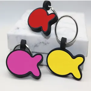 Lovely Pets Mini ID Tag High Quality Silicone Material Dog Gift Custom QR Code Free Sample Tag