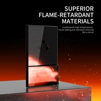 Nouvelle conception de prises et interrupteurs muraux américains et thaïlandais, panneau électrique en verre, prise thaïlandaise avec interrupteur lumineux à un seul bouton