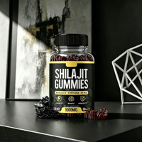 Complément alimentaire en gommes à l'enzyme de Shilajit pur de l'Himalaya, marque privée ODM/OEM, acide fulvique 85+ et oligo-éléments, améliore l'immunité pour adultes