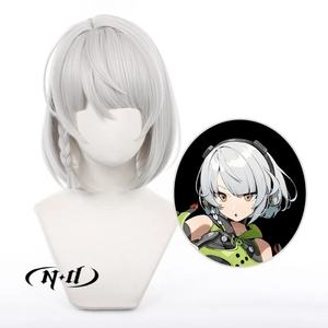 Perruque de cosplay synthétique marron clair résistante à la chaleur ND <span class=keywords><strong>Soldier</strong></span> 0 Anby ZZZ Zenless Zone Zero, densité 130 % - Product Image 2