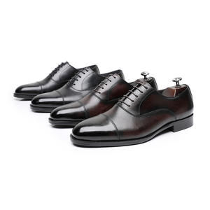 Zapatos de Hombre de Cuero Genuino para Primavera/Verano, con Punta en Pico, Estilo Oxford de Cuatro Punteras, con Cierre de Cordones, Ligeros, para Bodas y Negocios - Product Image 4