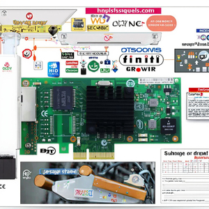 TEL I350-BT2 2-Port PCI-E X4 Ethernet <span class=keywords><strong>Card</strong></span> Mạng Máy Tính Mạng Máy chủ Adapter ICS - Product Image 3