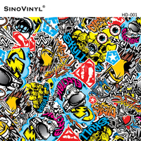 Air Free Cartoon Style Bomb Foil Wrap Graffiti Vinilo Car Sticker