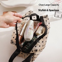 Grande Trousse de Maquillage en Maille Respirante Grande Capacité – Sac de Rangement Portable pour Rouge à Lèvres et Maquillage – Organisateur de Voyage Élégant pour Étudiants