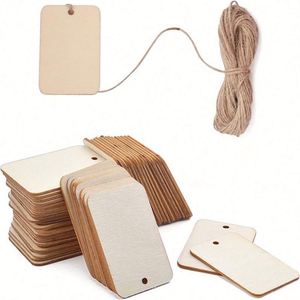 Rectangular Wooden Keychain Pendant Unique Handicraft for Home Christmas Decoration <b>Blank</b> Keychain Supply - Product Image 2