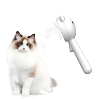 Brosse à vapeur pour animaux de compagnie pour chien et chat 3-en-1 Brosse de toilettage à vapeur pour l'épilation Peigne de pulvérisation autonettoyant avec brouillard