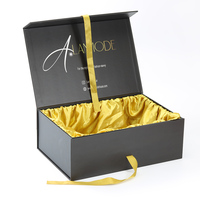 Boîte en carton pliable avec couvercle rabattable, pour chapeaux, cadeaux, chaussures, fermeture magnétique, boîte rigide, laminage mat, doublure en éponge