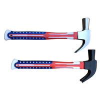 Marteau à griffes en acier à haute teneur en carbone avec manche en plastique pour le clouage et le dénudage de clous, outil de chantier