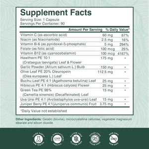 Presión arterial de alta calidad para la salud Soporte cardiovascular para adultos 90 Cápsulas de verduras Suplemento de presión arterial - Product Image 3