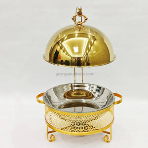 ステンレススチールホテルレストラン新デザイン食品ウォーマービュッフェハンギング皿チャフィング皿金属素材 - Product Image 4