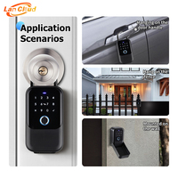 Sicherheits-Außentürschloss IP65 Wasserdichter WLAN-Smart-Türschloss-Schlüsselkasten mit Fingerabdruck TUYA TTlock APP für Holz- und Aluminiumtüren