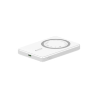 Batterie externe magnétique sans fil Li-Polymère 5000 mAh, sortie PD 20W Type-C, entrée 18W, portable 2-en-1 pour deux appareils simultanément