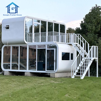 Cabine Apple préfabriquée à aménagement personnalisé, très demandée, 20 pieds, 40 pieds, maison modulaire, pod préfabriqué de luxe pour camping de glamping