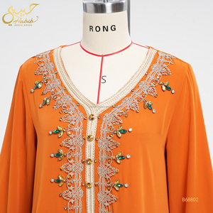 EID Middle East Custom Stones Embroidery <strong>Kaftans</strong> <strong>Dress</strong> Ramadan High End Luxury <strong>Moroccan</strong> Caftan <strong>Dress</strong> <strong>Kaftan</strong> - Product Image 2