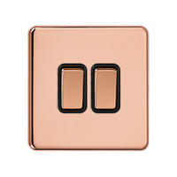 Prise murale minimaliste rétro haut de gamme pour villa, type 86, or rose miroir, Royaume-Uni, 13A-250V, avec ports USB et Type-C