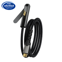 Câble USB C vers USB C 100W PD 20 Gbps, 4K 60Hz, angle droit, type C, charge rapide, cordon de données avec support pour ordinateur portable, tablette, téléphone