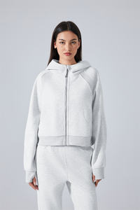 Sudadera con capucha de invierno de gran tamaño de manga larga con cremallera para mujer 2024, sudaderas deportivas transpirables para Yoga, ropa deportiva cómoda - Product Image 2