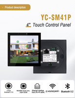 Panneau de commande intelligent mural électrique de 4 pouces avec contrôle tactile pour garage extérieur, camping-car, voiture (plastique)