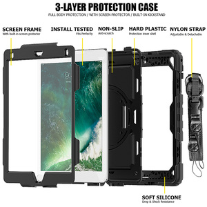 Protector de pantalla, correa para manos y funda con correa para el hombro para <span class=keywords><strong>iPad</strong></span> 9,7 2017/2018 <span class=keywords><strong>Pro</strong></span> 9,7 2016 Air 2, funda con soporte giratorio - Product Image 5