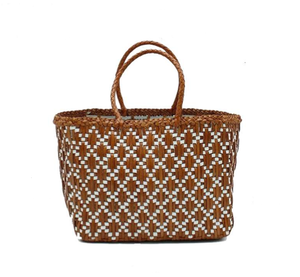 Flower Small <b>Bag</b> Fashion Handwoven <b>Leather</b> <b>Tote</b> <b>Bag</b> Natural <b>Woven</b> Handbag for Women Travel Beach Gift - Product Image 1